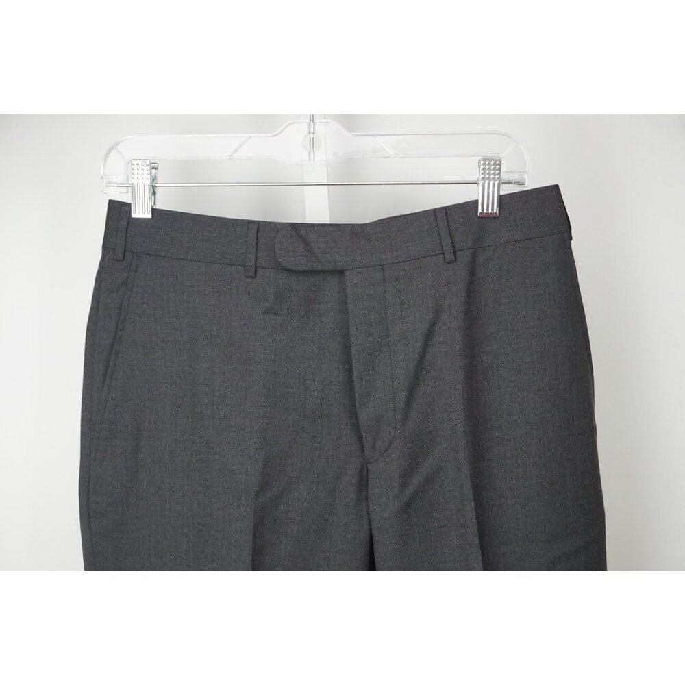 Corneliani Sportive Solid Gray 100% Wool Dress Pants Sz 46 NEW